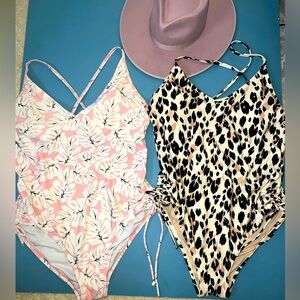 Lot 2 Kona Sol Xl Bathing Suit One Piece Adjustable padding sexy mama comfy